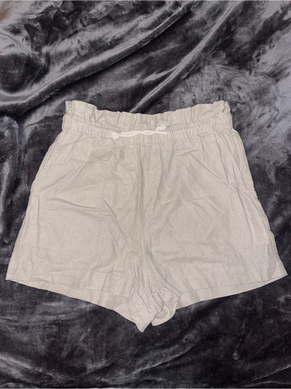 Laundry by Shelli Segal Linen Blend Paperbag Shorts - Size Medium